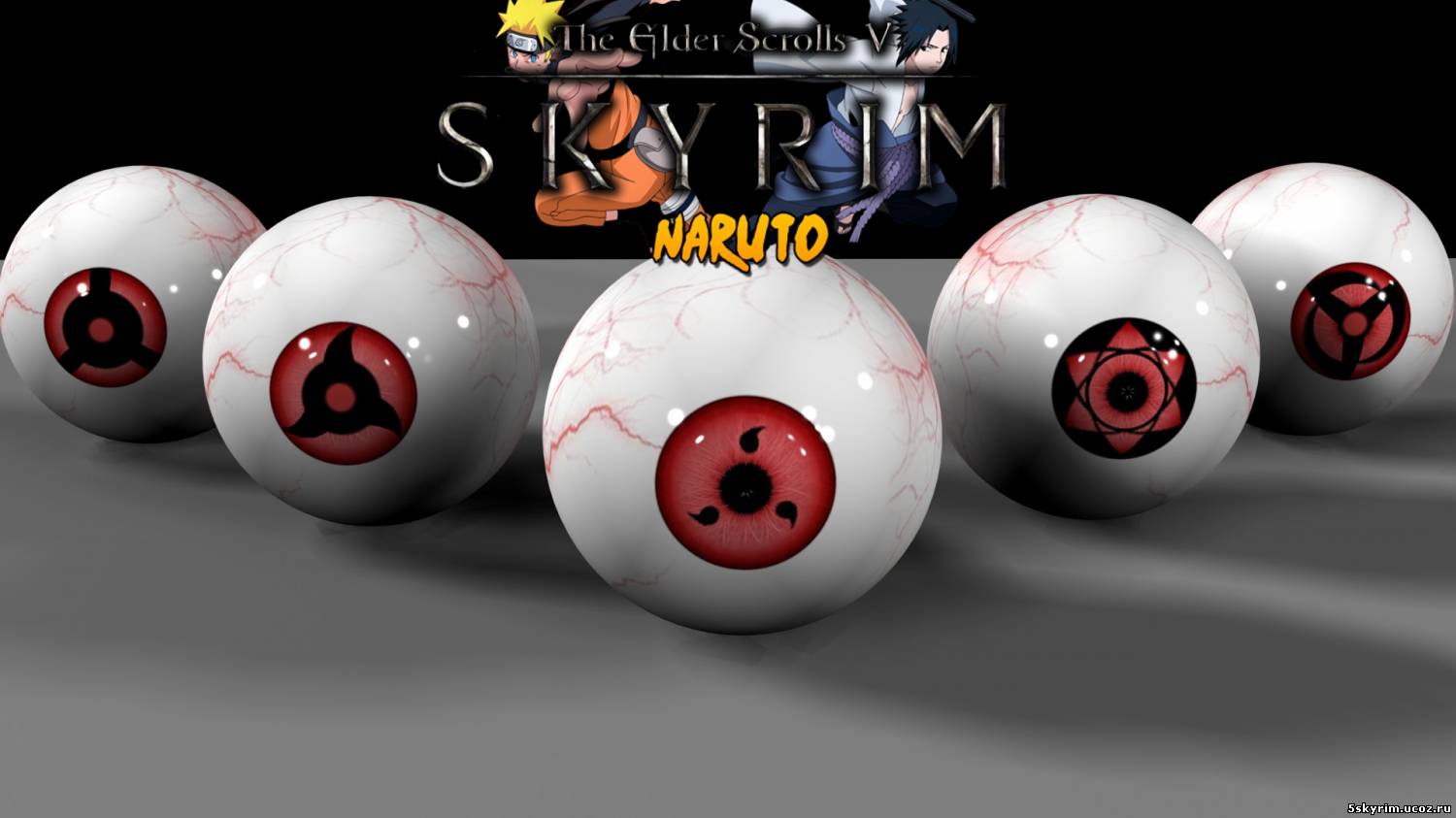 Глаза из аниме Наруто (Anime Overhaul ) + способности Skyrim Naruto Eyes