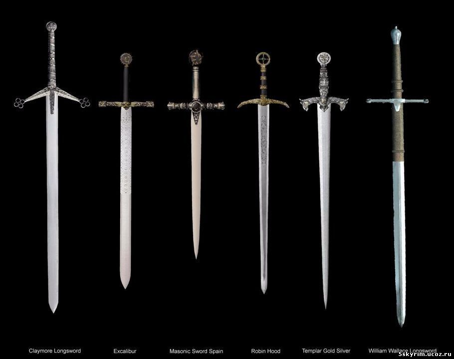 6 вариантов  одноручных и двуручных мечей: EWIs True Weaponry of Viscounts and Sirrahs