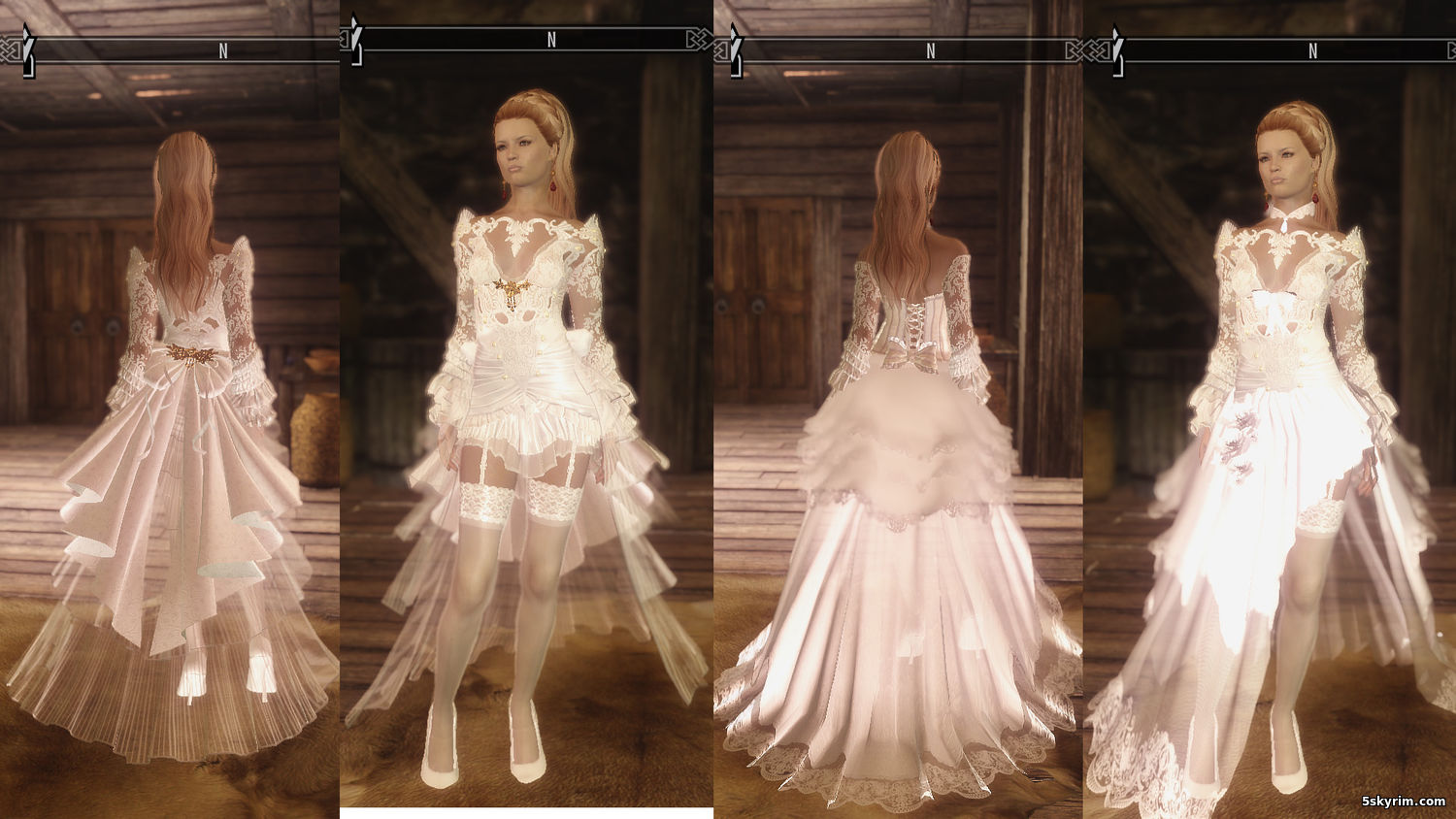 Skyrim- HDT свадебный наряд